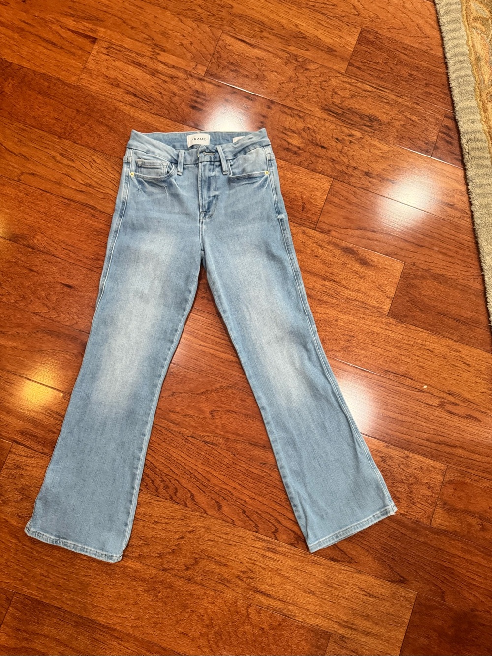 FRAME Le Crop Mid-Rise Stretch Boot-Cut Jeans Size 25